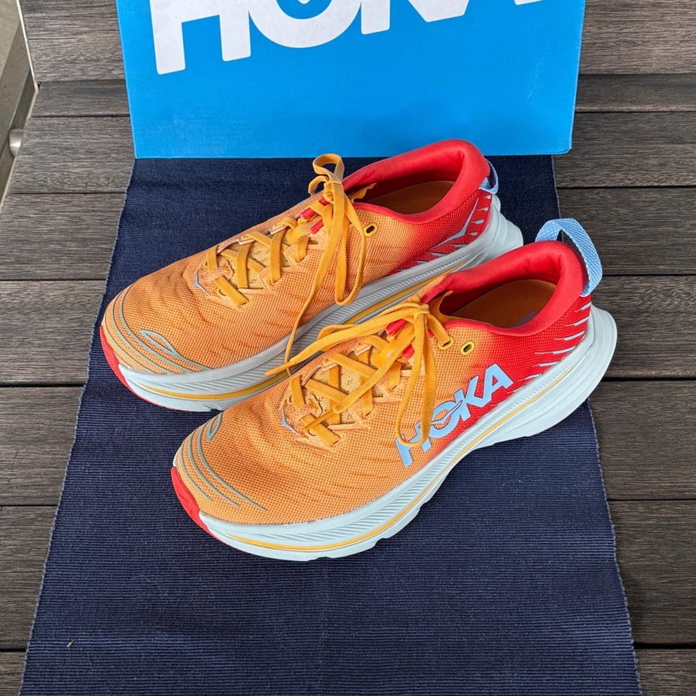 Hoka Bondi X Vibrant Fiesta-Amber-Yellow Mens 8D NWB